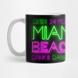 Miami Beach neon retro sign Mug